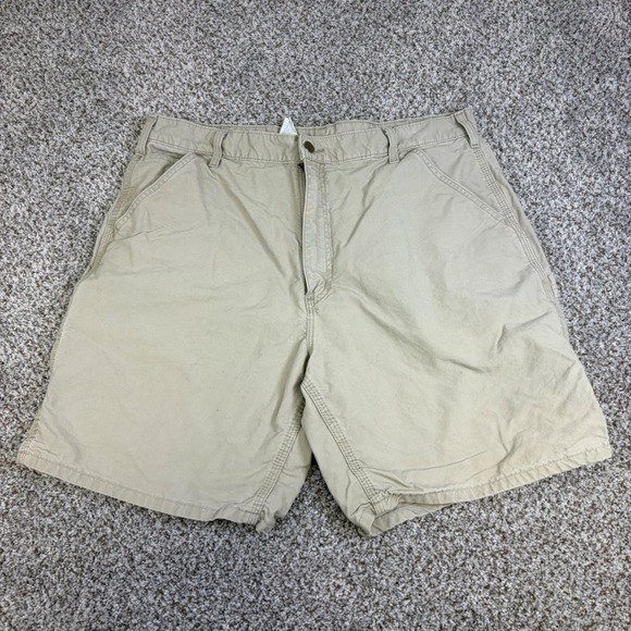 Carhartt Other - Carhartt Mens Tan Canvas Work Shorts Khaki Utility Carpenter 40